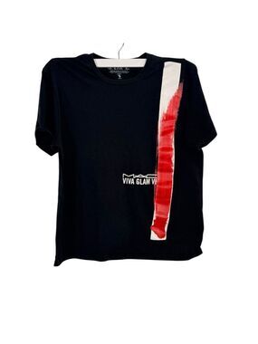 MAC Viva Glam VI Shirt Large 100% African Cotton Black Graphic Tee